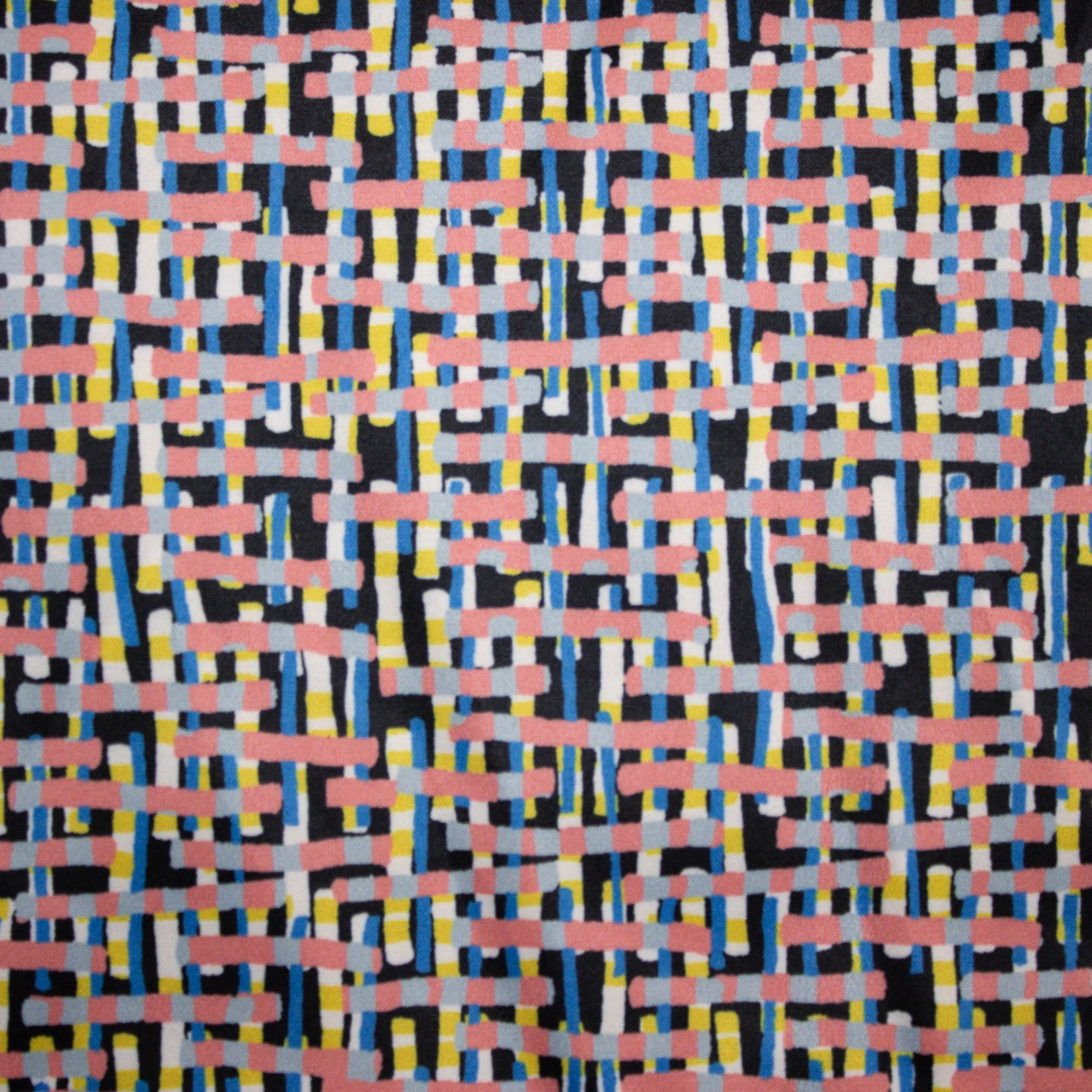 Polyester elastisch met multicolor streepjes